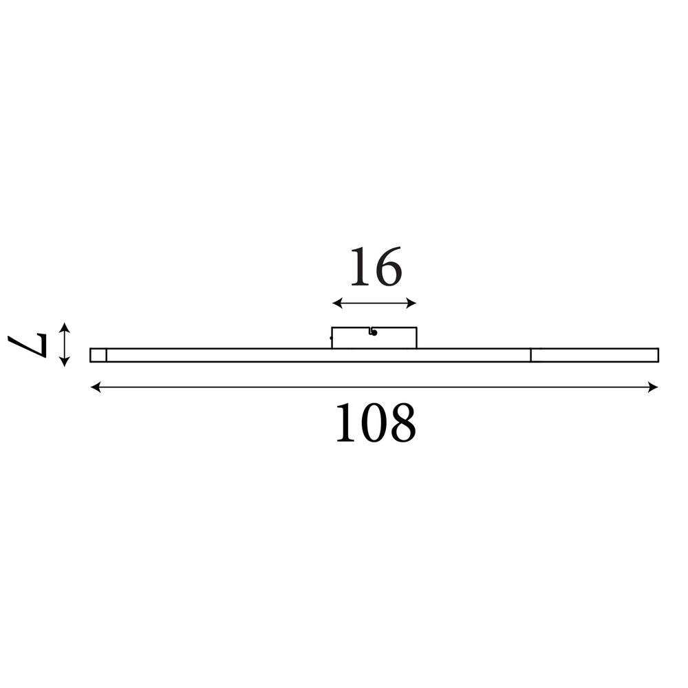 Searchlight Plafondlamp Bloom L 108 cm zwart