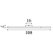 Searchlight Plafondlamp Bloom L 108 cm zwart