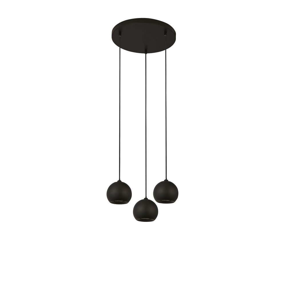 Searchlight Hanglamp Eindhoven 3 lichts Ø 35 cm zwart Searchlight Hanglamp Eindhoven 3 lichts Ø 35 cm zwart