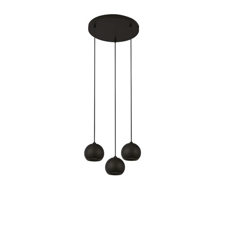 Searchlight Hanglamp Eindhoven 3 lichts Ø 35 cm zwart Searchlight Hanglamp Eindhoven 3 lichts Ø 35 cm zwart