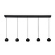 Searchlight Hanglamp Eindhoven 5 lichts L 160 cm zwart Searchlight Hanglamp Eindhoven 5 lichts L 160 cm zwart
