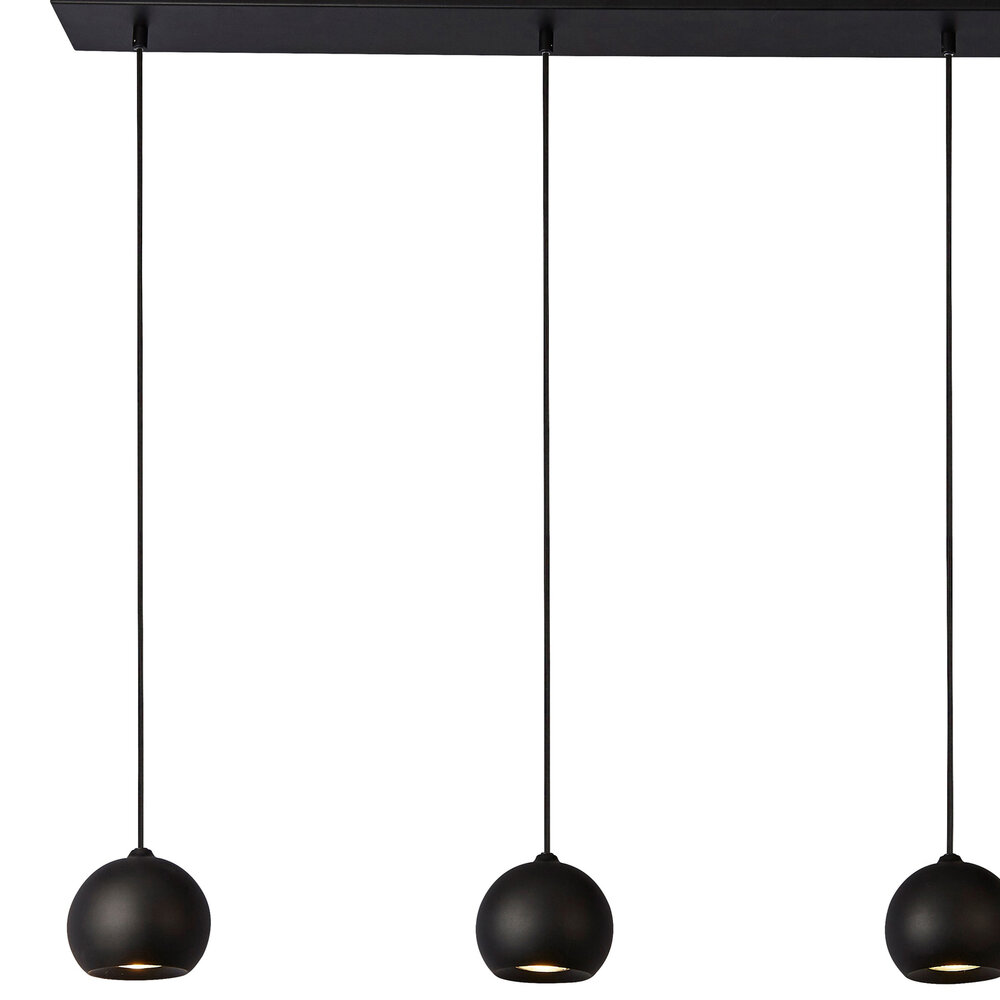 Searchlight Hanglamp Eindhoven 5 lichts L 160 cm zwart Searchlight Hanglamp Eindhoven 5 lichts L 160 cm zwart