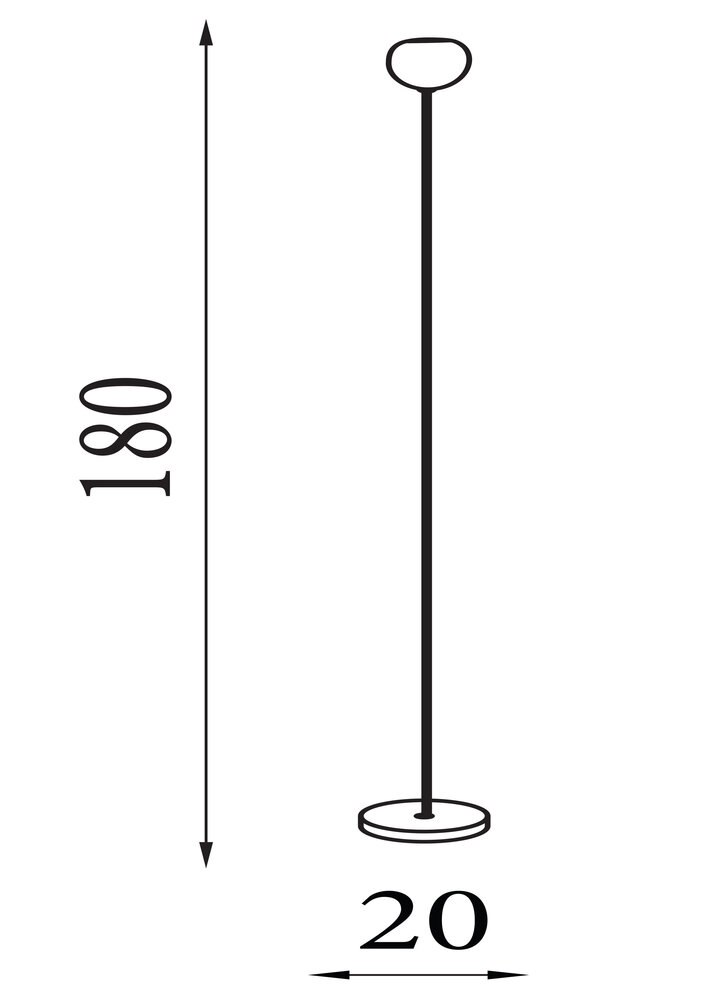 Searchlight Vloerlamp Eindhoven H 180 cm zwart Searchlight Vloerlamp Eindhoven H 180 cm zwart