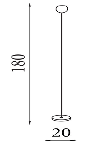 Searchlight Vloerlamp Eindhoven H 180 cm zwart Searchlight Vloerlamp Eindhoven H 180 cm zwart