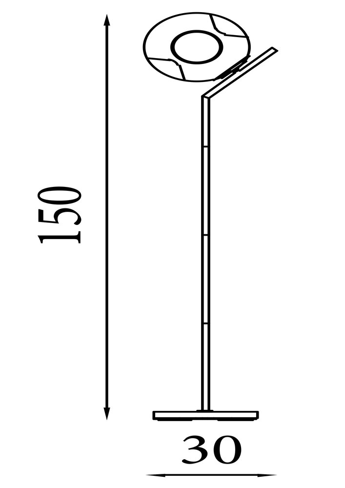 Searchlight Vloerlamp Punch H 150 cm zwart