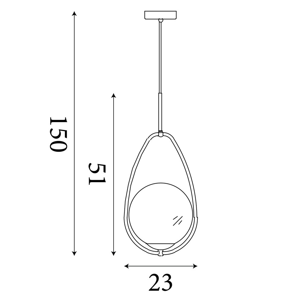 Searchlight Hanglamp Avalon  Ø 23 cm goud