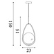 Searchlight Hanglamp Avalon  Ø 23 cm goud