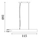 Searchlight Hanglamp Ash L 115 cm hout