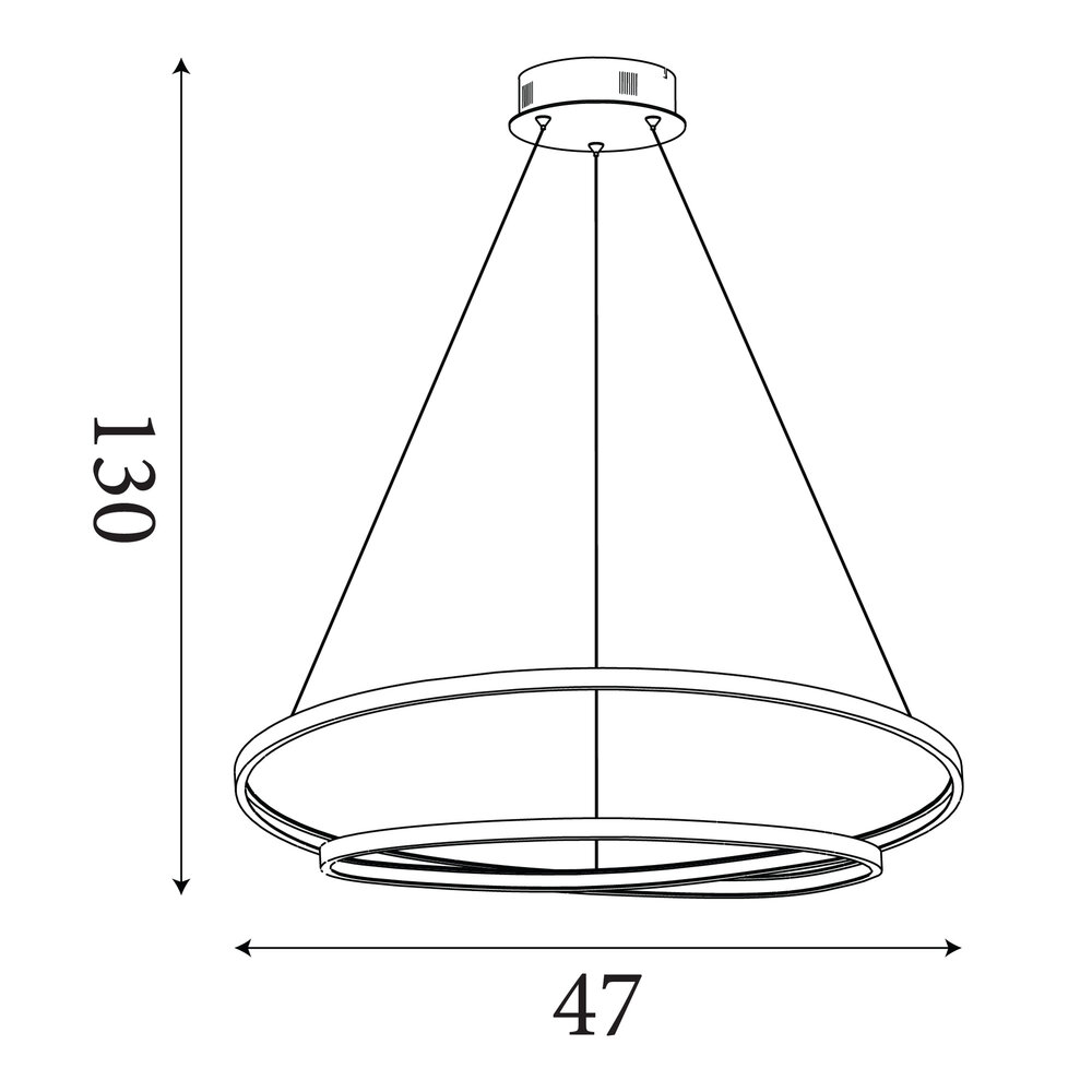 Searchlight Hanglamp Float Ø 47 cm mat goud