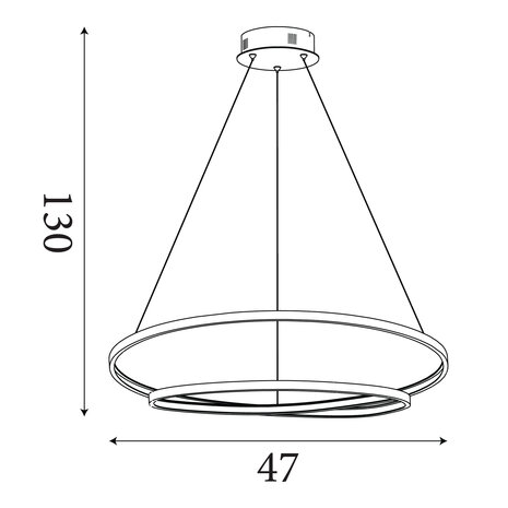 Searchlight Hanglamp Float Ø 47 cm mat goud