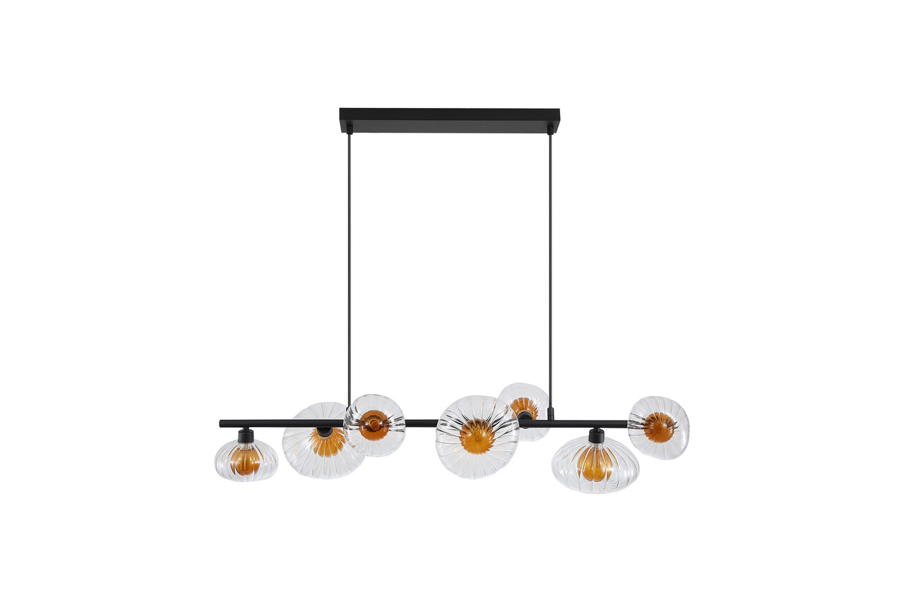 Searchlight Hanglamp Sunbeam 7 lichts L 93 cm zwart