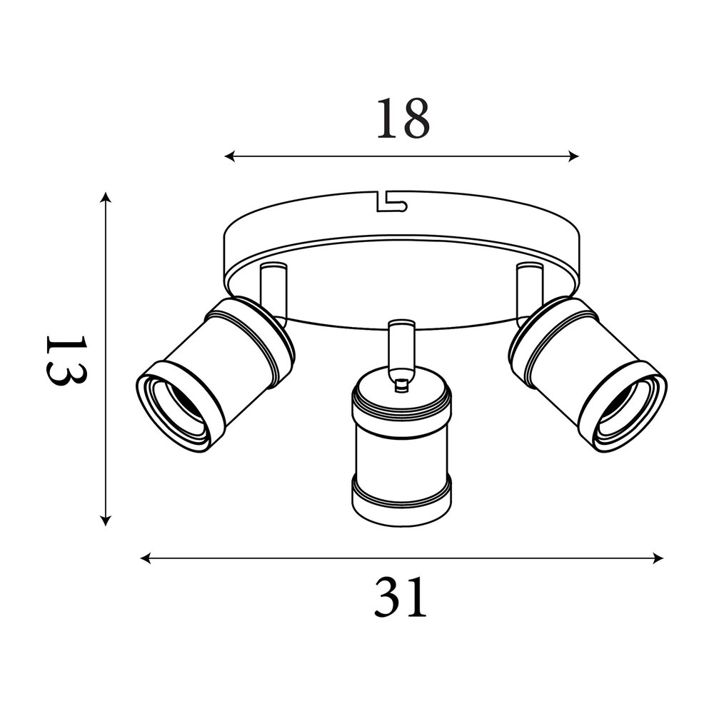 Searchlight Plafondlamp Dance Ø 30 cm zwart Searchlight Plafondlamp Dance Ø 30 cm zwart
