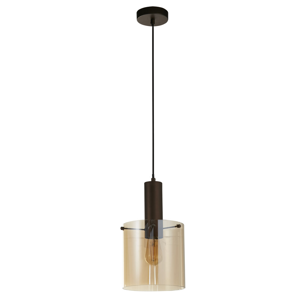 Searchlight Hanglamp Sweden Ø 22 cm bruin Searchlight Hanglamp Sweden Ø 22 cm bruin