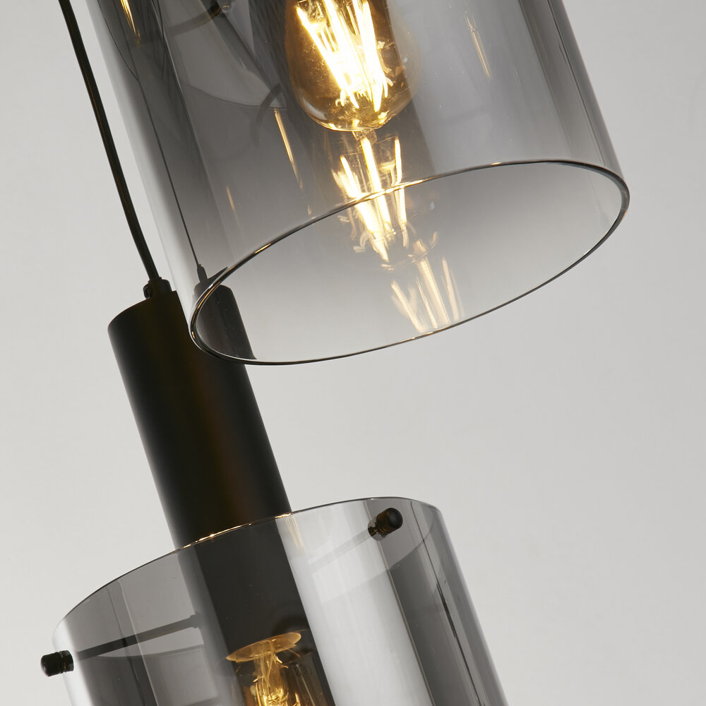 Searchlight Hanglamp Sweden 3 lichts Ø 47 cm zwart Searchlight Hanglamp Sweden 3 lichts Ø 47 cm zwart