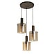 Searchlight Hanglamp Sweden 3 lichts Ø 47 cm bruin Searchlight Hanglamp Sweden 3 lichts Ø 47 cm bruin