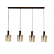 Searchlight Hanglamp Sweden 4 lichts L 142 cm bruin Searchlight Hanglamp Sweden 4 lichts L 142 cm bruin