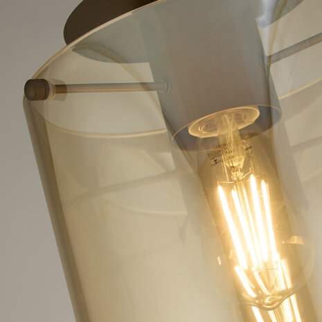 Searchlight Plafondlamp Sweden Ø 22 cm bruin Searchlight Plafondlamp Sweden Ø 22 cm bruin