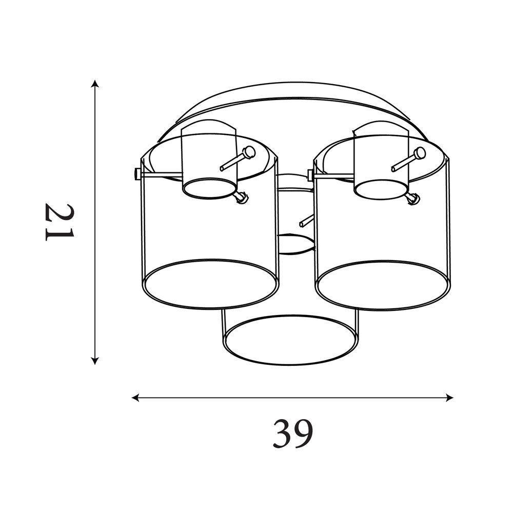 Searchlight Plafondlamp Sweden 3 lichts Ø 39 cm bruin Searchlight Plafondlamp Sweden 3 lichts Ø 39 cm bruin