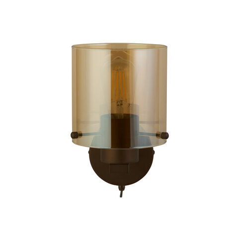 Searchlight Wandlamp Sweden H 24 cm bruin Searchlight Wandlamp Sweden H 24 cm bruin