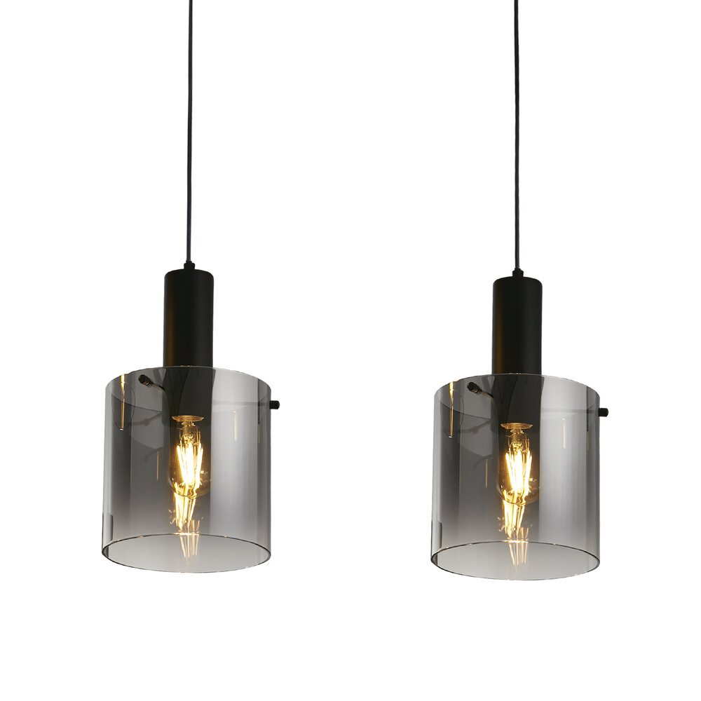 Searchlight Hanglamp Sweden 3 lichts L 101 cm zwart Searchlight Hanglamp Sweden 3 lichts L 101 cm zwart