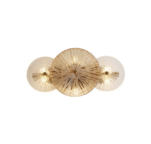 Searchlight Plafondlamp Wagon wheel L 40 cm brons