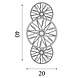 Searchlight Plafondlamp Wagon wheel L 40 cm brons