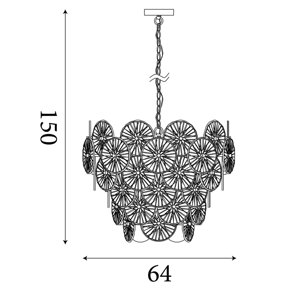 Searchlight Hanglamp Wagon wheel 9 lichts Ø 64 cm brons