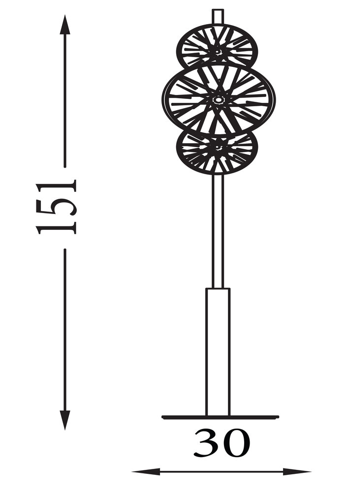 Searchlight Vloerlamp Wagon wheel 6 lichts H 151 cm brons Searchlight Vloerlamp Wagon wheel 6 lichts H 151 cm brons