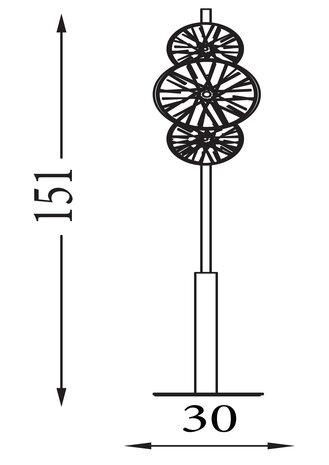 Searchlight Vloerlamp Wagon wheel 6 lichts H 151 cm brons Searchlight Vloerlamp Wagon wheel 6 lichts H 151 cm brons
