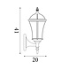 Searchlight Buitenlamp Capri H 41 cm bruin Searchlight Buitenlamp Capri H 41 cm bruin