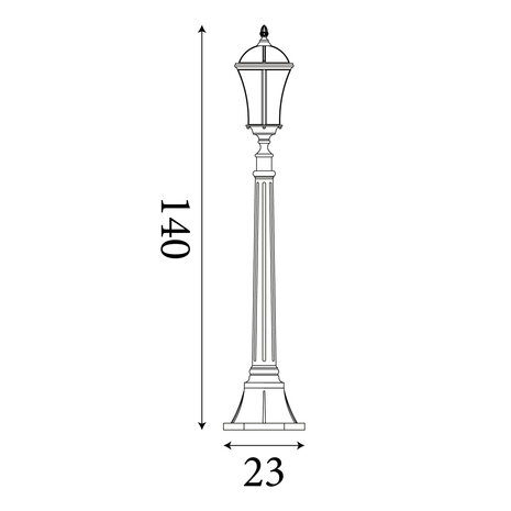 Searchlight Buitenlamp Capri H 140 cm bruin