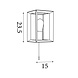 Searchlight Wandlamp Heaton H 23,5 cm zilver goud Searchlight Wandlamp Heaton H 23,5 cm zilver goud