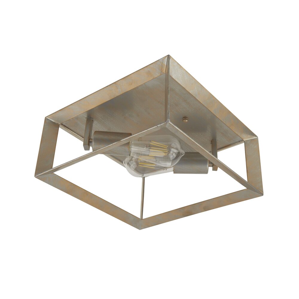 Searchlight Plafondlamp Heaton B 30 cm zilver goud