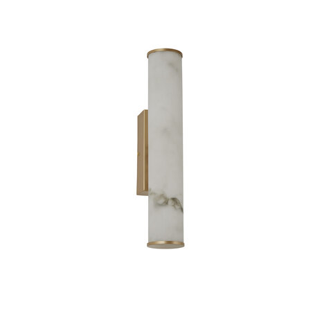 Searchlight Wandlamp Wales H 35 cm IP44 mat goud Searchlight Wandlamp Wales H 35 cm IP44 mat goud