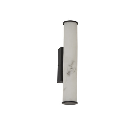 Searchlight Wandlamp Wales H 35 cm IP44 zwart
