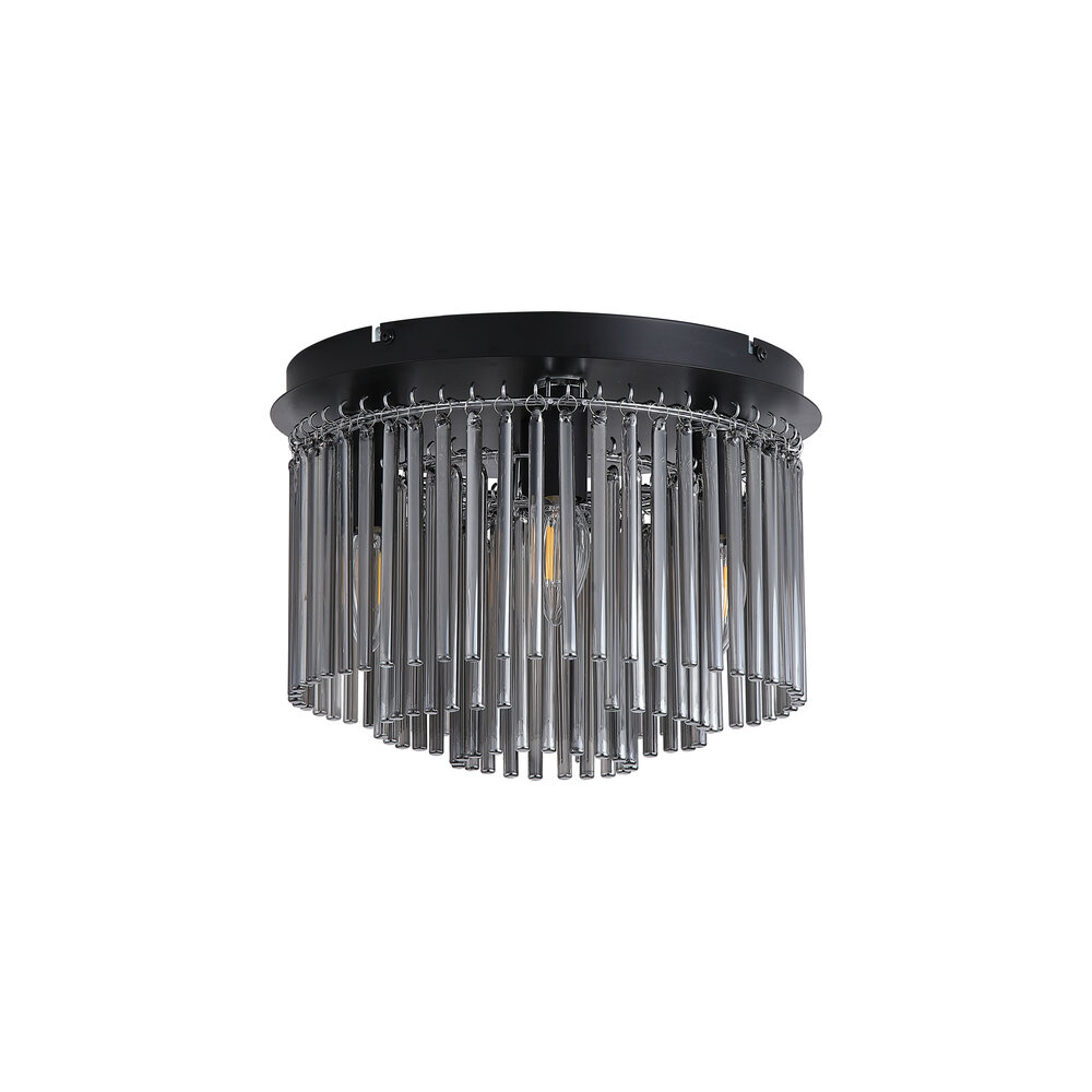 Searchlight Plafondlamp Swizzle 5 lichts Ø 32 cm zwart