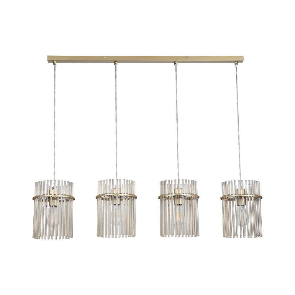 Searchlight Hanglamp Swizzle 4 lichts L 111 cm mat goud