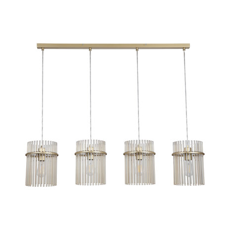 Searchlight Hanglamp Swizzle 4 lichts L 111 cm mat goud