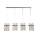 Searchlight Hanglamp Swizzle 4 lichts L 111 cm mat goud