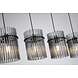 Searchlight Hanglamp Swizzle 111 cm mat zwart met rookglas Searchlight Hanglamp Swizzle 111 cm mat zwart met rookglas