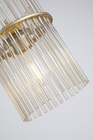 Searchlight Hanglamp Swizzle Ø 20 cm mat goud Searchlight Hanglamp Swizzle Ø 20 cm mat goud