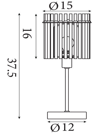 Searchlight Tafellamp Swizzle H 38 cm mat goud