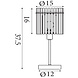 Searchlight Tafellamp Swizzle H 38 cm mat goud
