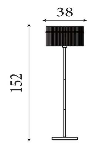 Searchlight Vloerlamp Swizzle H 152 cm mat goud Searchlight Vloerlamp Swizzle H 152 cm mat goud