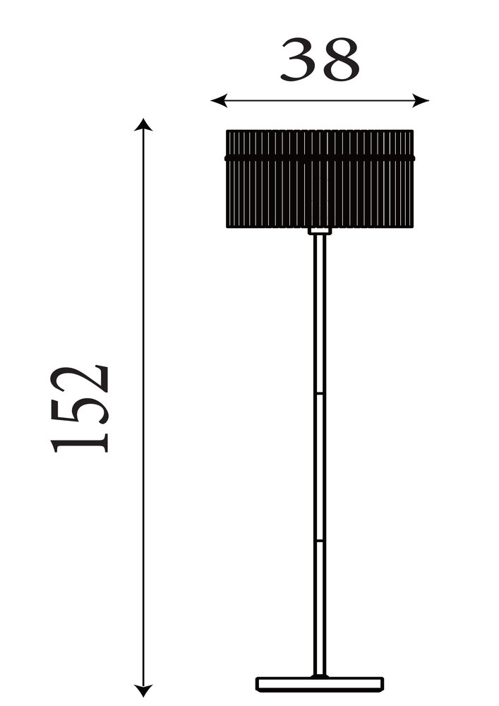 Searchlight Vloerlamp Swizzle H 152 cm zwart Searchlight Vloerlamp Swizzle H 152 cm zwart