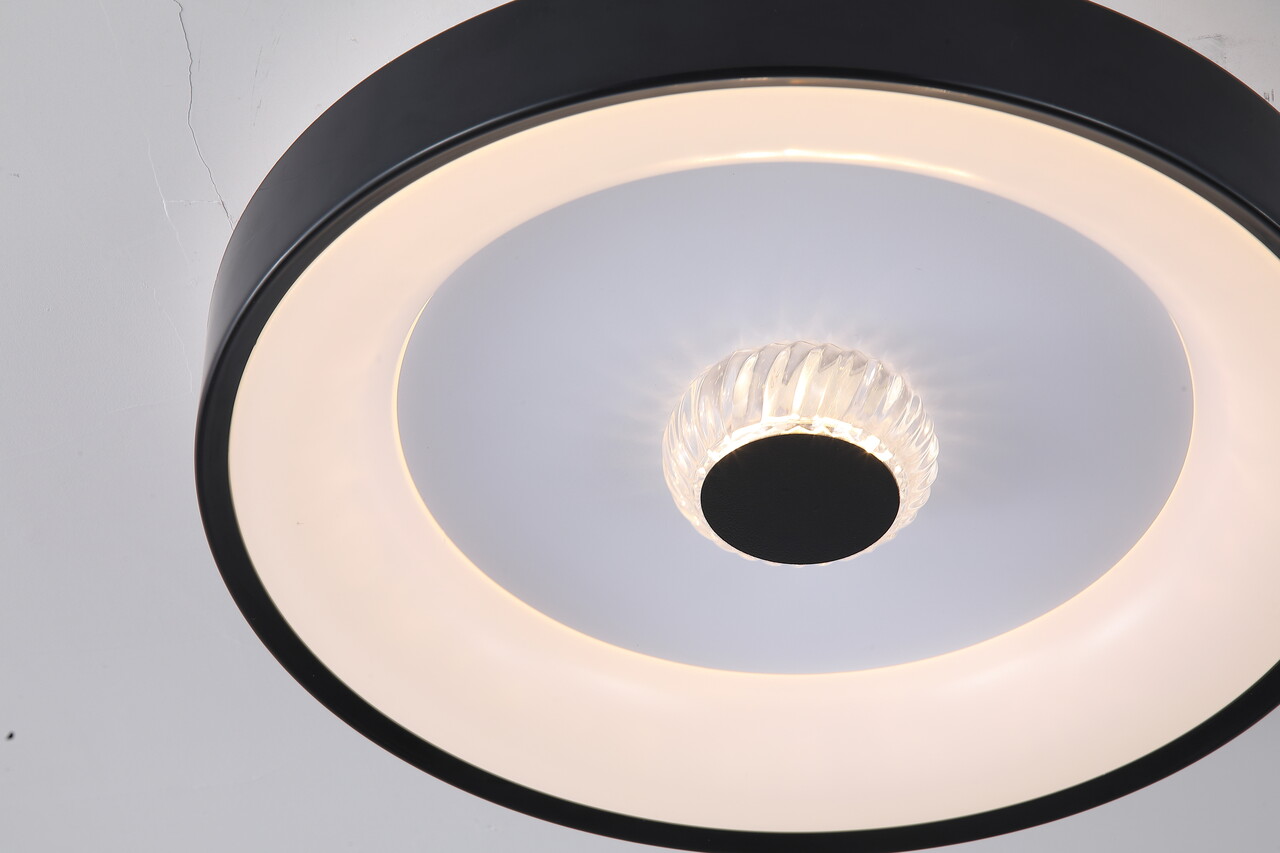 Searchlight Plafondlamp Polka Ø 38,5 cm zwart