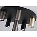 Searchlight Plafondlamp Tubes 6 lichts Ø 40 cm zwart Searchlight Plafondlamp Tubes 6 lichts Ø 40 cm zwart
