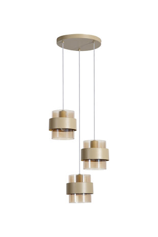 Searchlight Hanglamp Royal 3 lichts Ø 42 cm beige Searchlight Hanglamp Royal 3 lichts Ø 42 cm beige