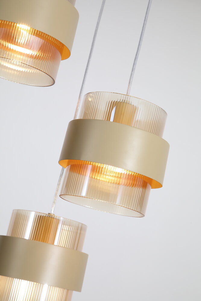 Searchlight Hanglamp Royal 3 lichts Ø 42 cm beige Searchlight Hanglamp Royal 3 lichts Ø 42 cm beige