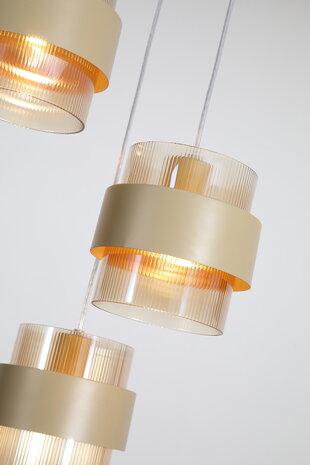 Searchlight Hanglamp Royal 3 lichts Ø 42 cm beige Searchlight Hanglamp Royal 3 lichts Ø 42 cm beige
